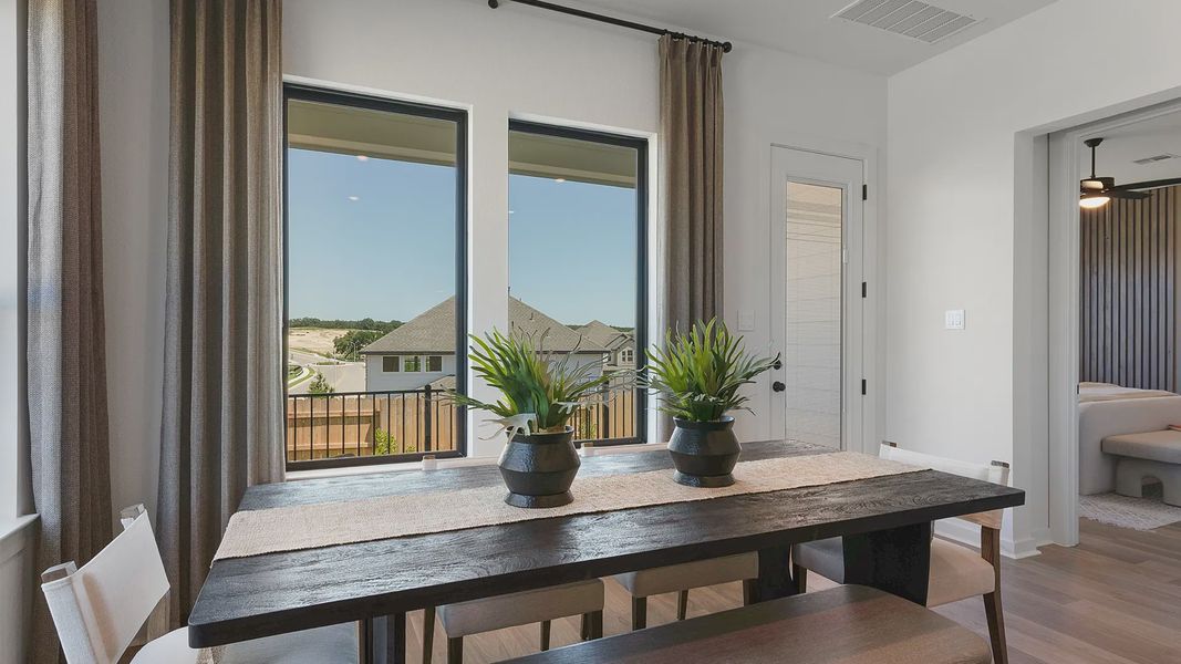 Furnished interior view inside a new home in The Grove at Blackhawk, Pflugerville (Image 15). Furnished interior view inside a new home in The Grove at Blackhawk, Pflugerville (Image 15).