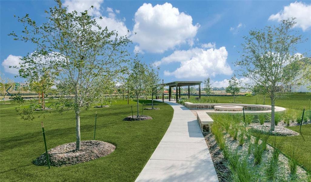 Lovely outdoor spaces the entire family can enjoy in Estates at Stacy Crossing!