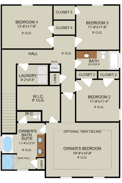 Seabrook – Second Floor Plan | Ernest Homes