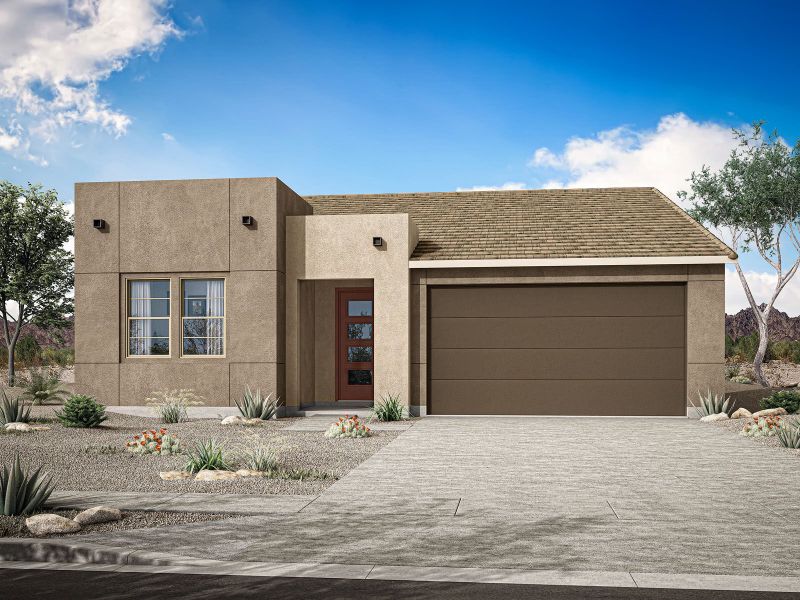 Representative exterior photo of a completed home built from the Aqua by Mattamy Homes in White Tank Vistas, Waddell, AZ (Image 2). Representative exterior photo of a completed home built from the Aqua by Mattamy Homes in White Tank Vistas, Waddell, AZ (Image 2).