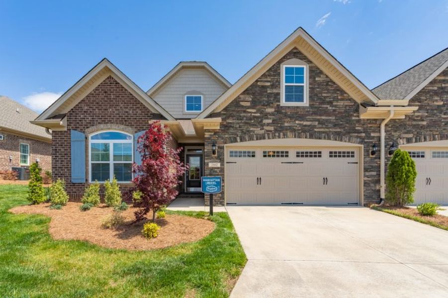Representative exterior photo of a completed home built from the Manhattan by Keystone Homes NC in Weybridge, Burlington, NC (Image 2). Representative exterior photo of a completed home built from the Manhattan by Keystone Homes NC in Weybridge, Burlington, NC (Image 2).