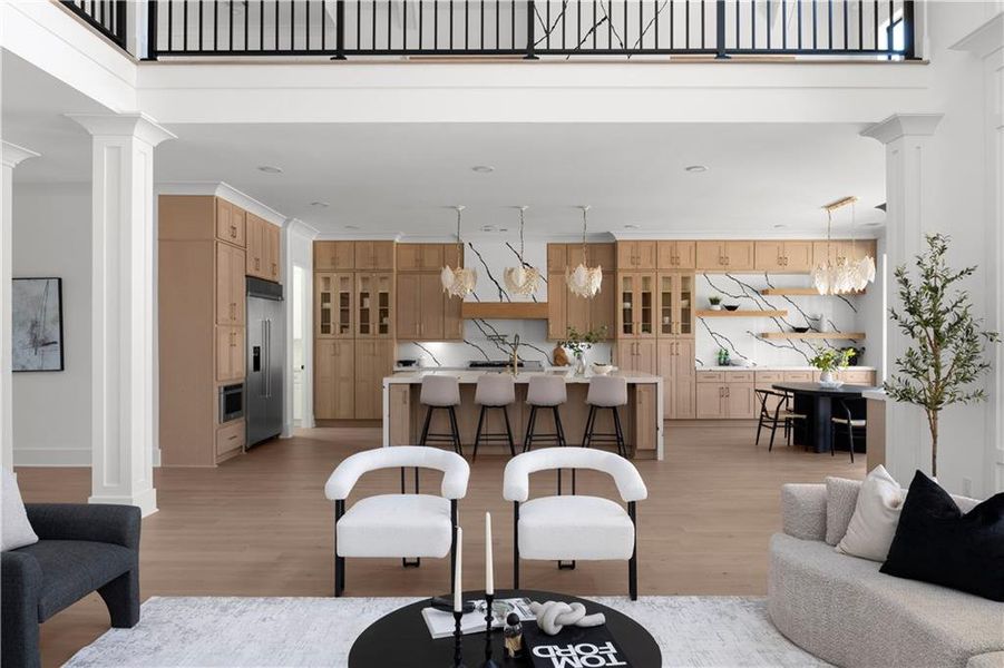 Furnished interior view inside a new home in , Suwanee (Image 77).