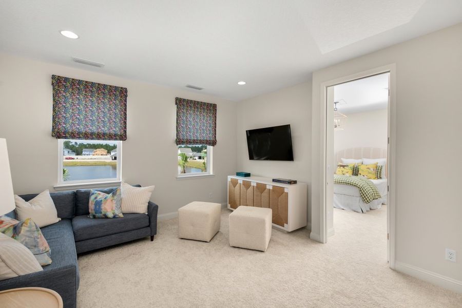 Representative furnished interior of a home built from the Sawyer by Riverside Homes in Mariposa at EverRange, Jacksonville (Image 81).