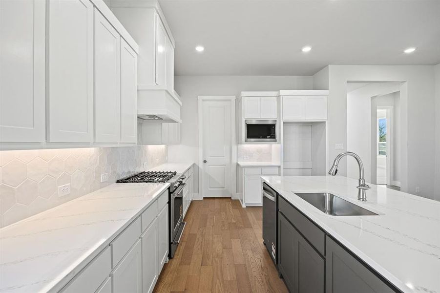 Furnished interior view inside a new home in The Heights at Uptown Celina, Celina (Image 10). Furnished interior view inside a new home in The Heights at Uptown Celina, Celina (Image 10).