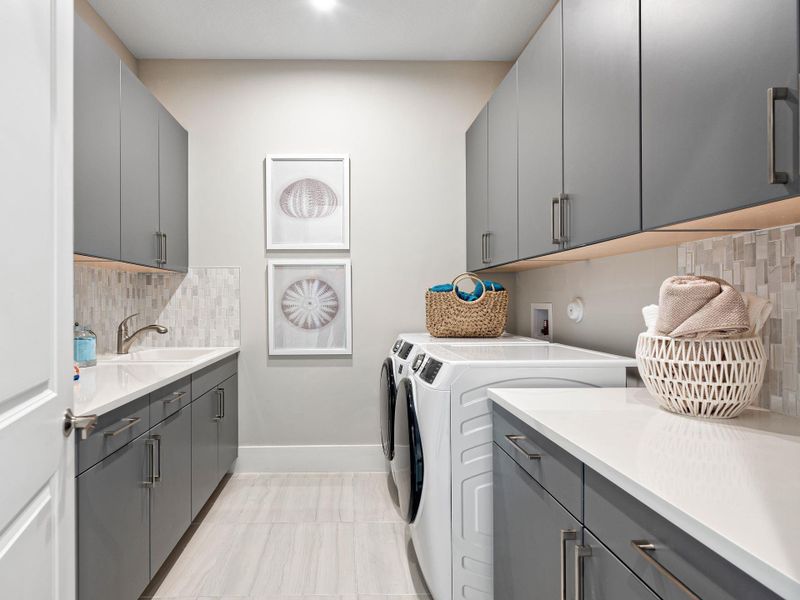 Furnished interior view inside a new home in PGA Village Verano, Port St. Lucie (Image 27).