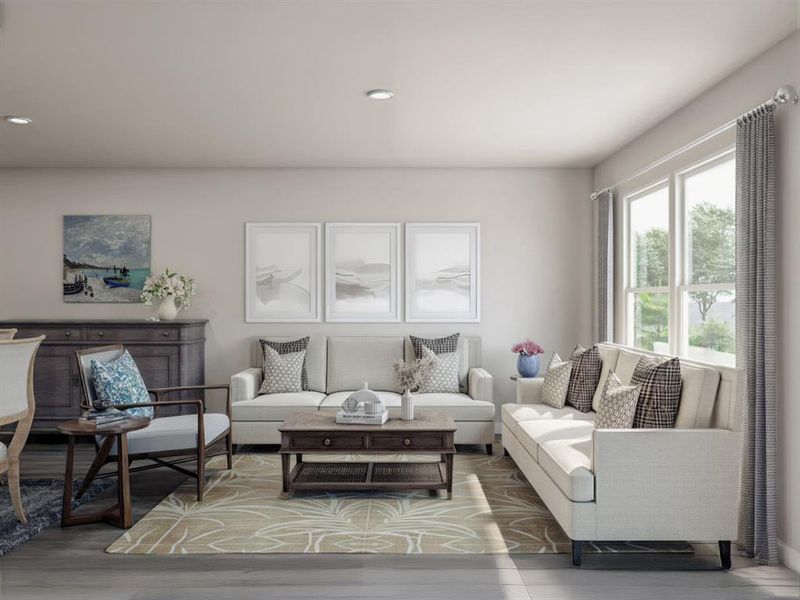 Furnished interior view inside a new home in Villages of Mayfield, Cleburne (Image 4).