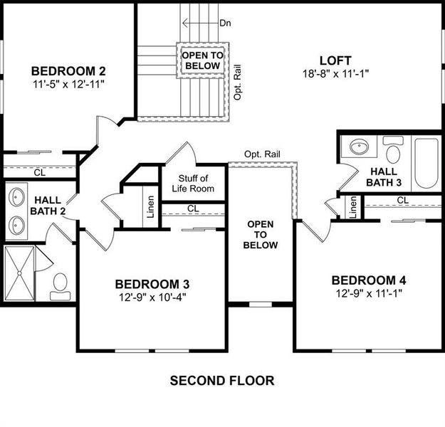 2D floor plan layout of this home in Timberbrook, Justin, TX (Image 4).