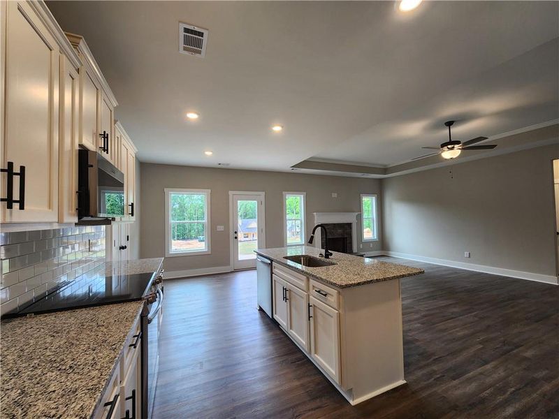 Furnished interior view inside a new home in Benson Estates, Dallas (Image 2). Furnished interior view inside a new home in Benson Estates, Dallas (Image 2).