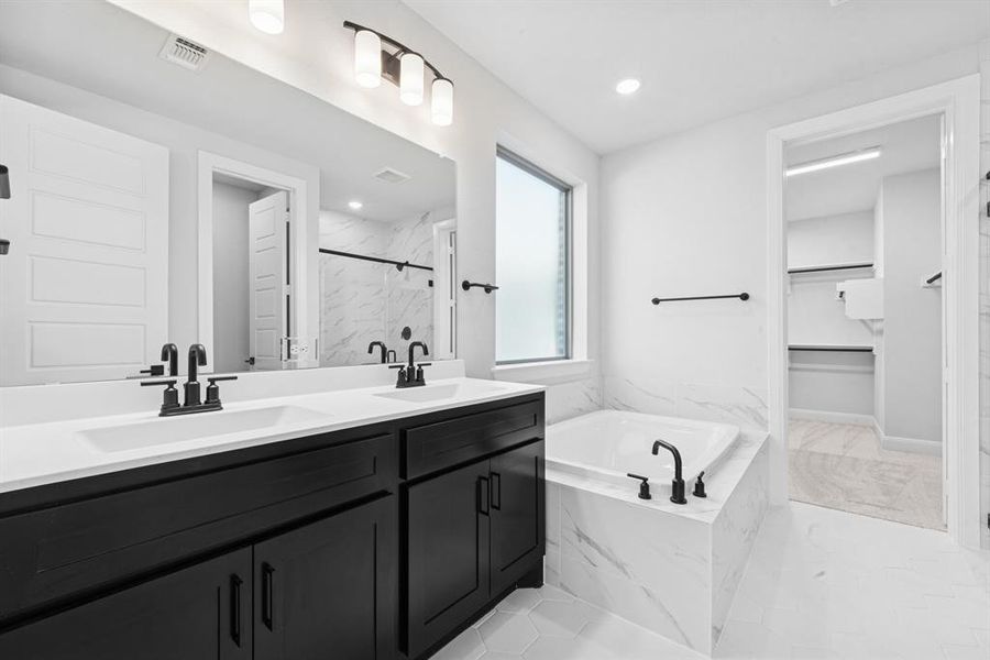 Furnished interior view inside a new home in South Pointe  Cottage Series, Mansfield (Image 14).