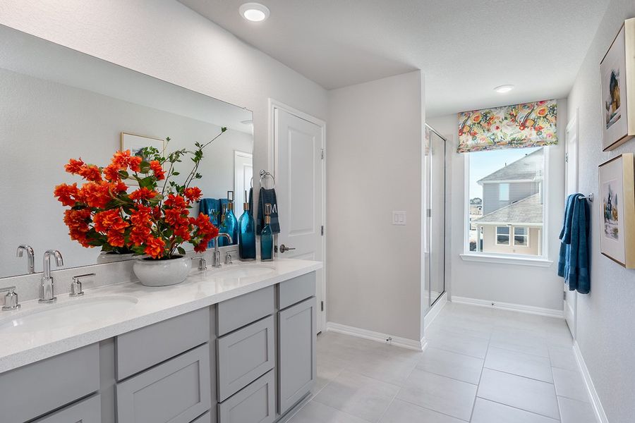 Representative furnished interior of a home built from the Bruckner 2 by Taylor Morrison in Longview 40s - Alley, Del Valle (Image 10). Representative furnished interior of a home built from the Bruckner 2 by Taylor Morrison in Longview 40s - Alley, Del Valle (Image 10).