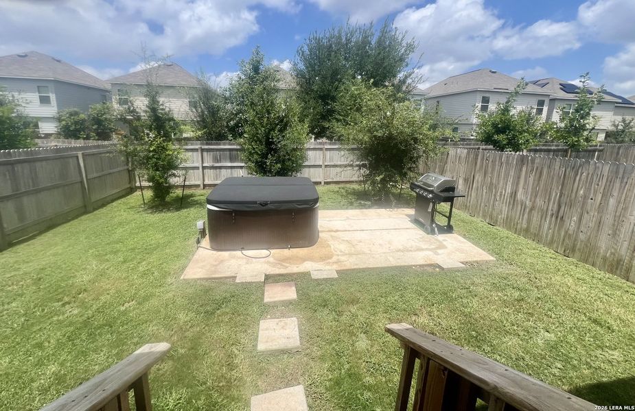 Exterior details and patio area of a home in Melissa Ranch, San Antonio (Image 22).