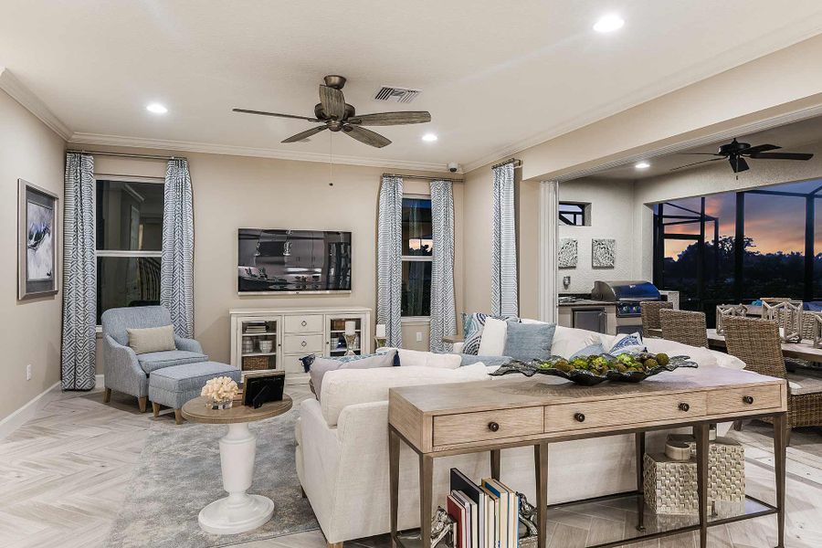 Representative furnished interior of a home built from the Barbados by Taylor Morrison in Windward Preserve, Cocoa (Image 22).