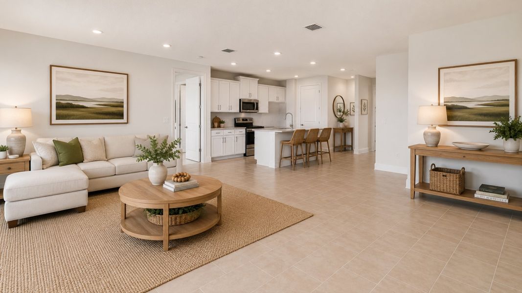 Buttonwood Floor Plan With a Virtually Staged Living Area Buttonwood Floor Plan With a Virtually Staged Living Area