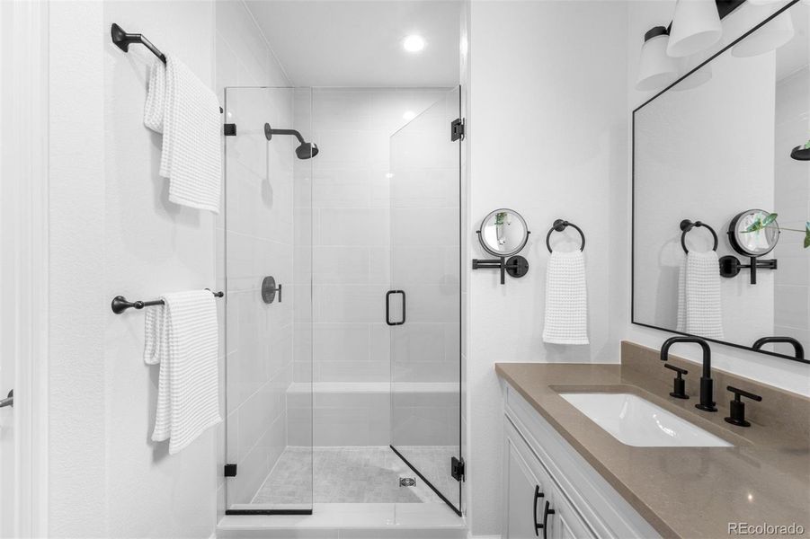 Spacious primary bath walk-in shower