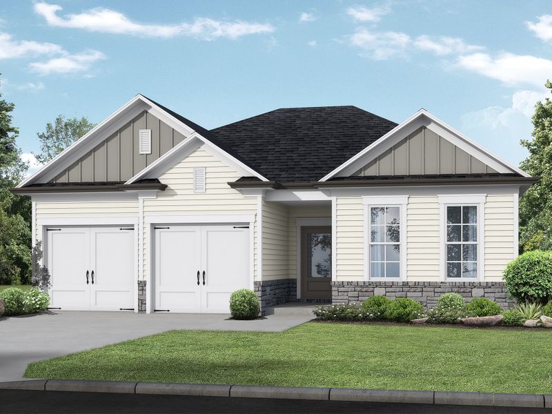 Representative exterior photo of a completed home built from the The Woodhaven by My Home Communities in Robins Estates, Warner Robins, GA (Image 5). Representative exterior photo of a completed home built from the The Woodhaven by My Home Communities in Robins Estates, Warner Robins, GA (Image 5).