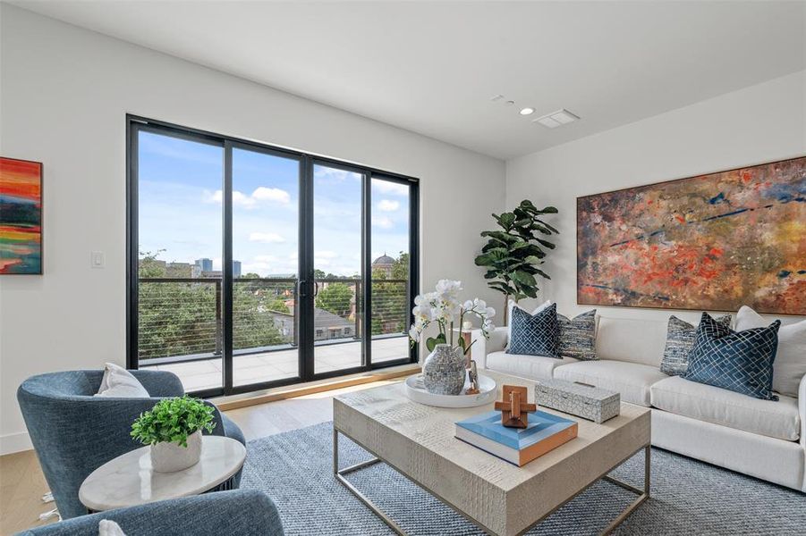 Furnished interior view inside a new home in , Dallas (Image 10).