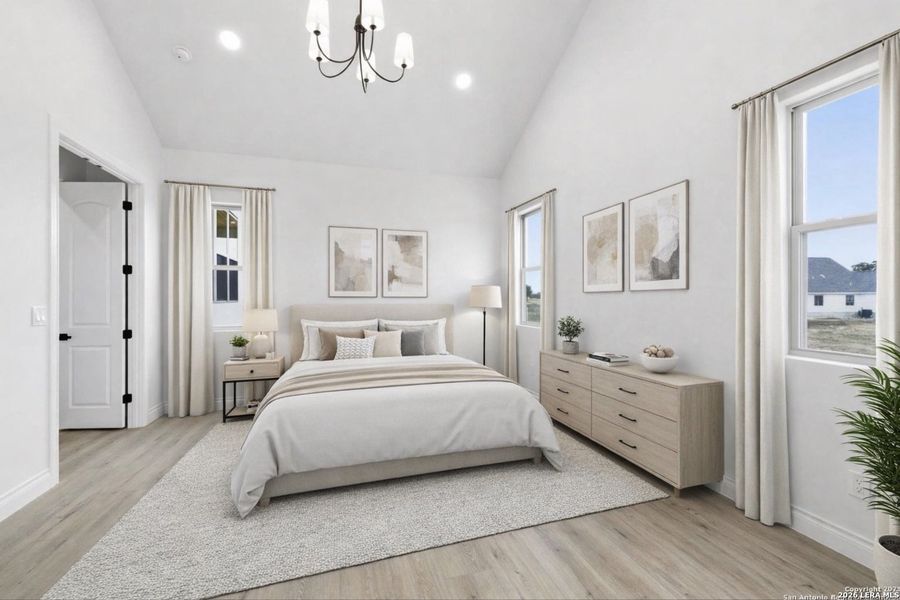 Furnished interior view inside a new home in , Bandera (Image 13).