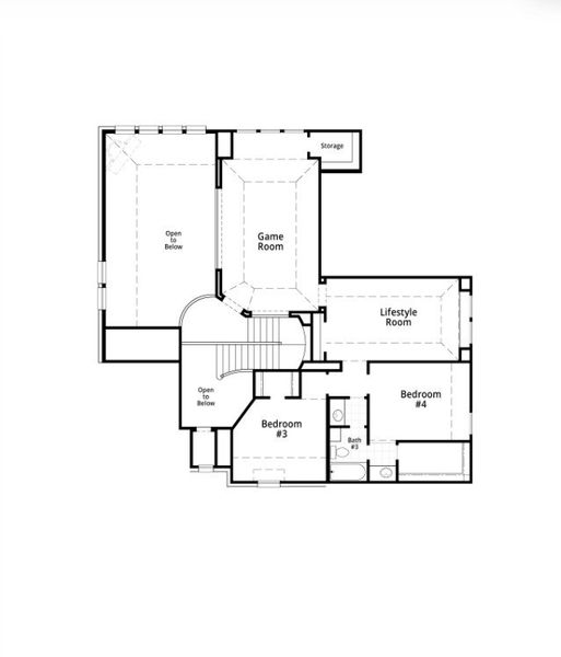 2D floor plan layout for the 228 by Highland Homes in Grange, Katy, TX (Image 23).