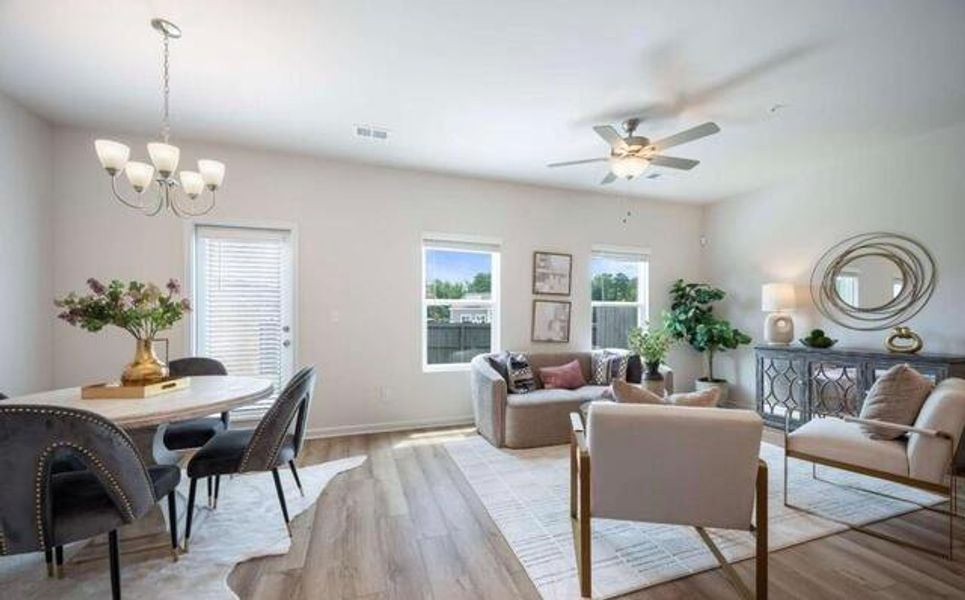 Furnished interior view inside a new home in Walden Park - The Collection, Jonesboro (Image 9). Furnished interior view inside a new home in Walden Park - The Collection, Jonesboro (Image 9).