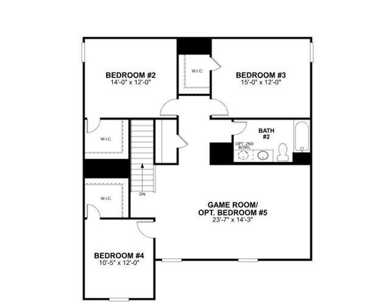 2D floor plan layout of this home in Summerview, Fulshear, TX (Image 4).