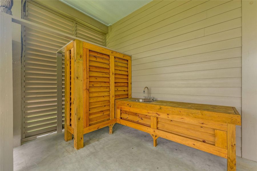 Exterior details and patio area of a home in , Crystal Beach (Image 30). Exterior details and patio area of a home in , Crystal Beach (Image 30).