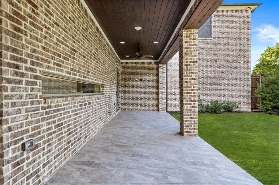 View of patio with a ceiling fan View of patio with a ceiling fan