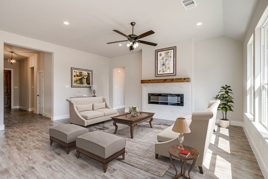 Representative furnished interior of a home built from the The Tulip by Kenmark Homes in Zion Valley, Poolville (Image 4).
