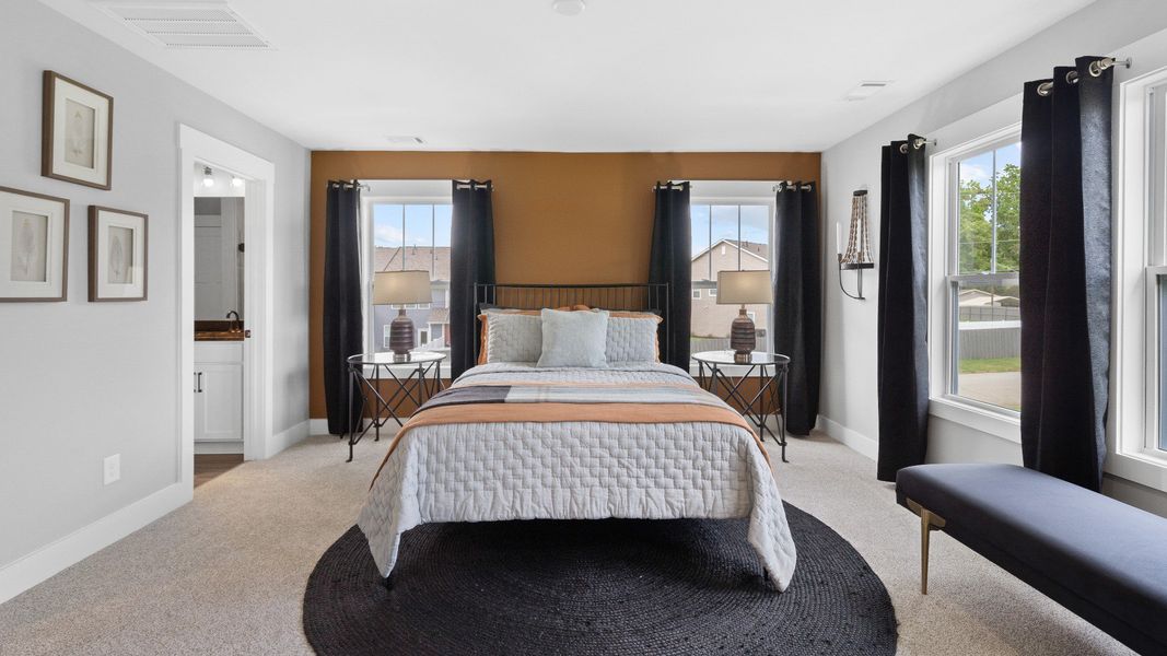 Representative furnished interior of a home built from the Corner Litchfield by DRB Homes in Saluda Crossing, Piedmont (Image 30).