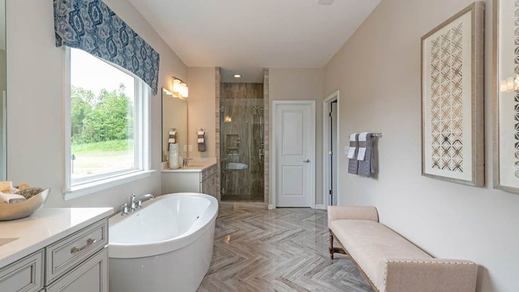 Representative furnished interior of a home built from the London by Taylor Morrison in Walden Woodlands, Huntersville (Image 11). Representative furnished interior of a home built from the London by Taylor Morrison in Walden Woodlands, Huntersville (Image 11).