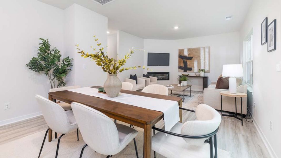 Furnished interior view inside a new home in Reedy Creek Preserve, Charlotte (Image 10).