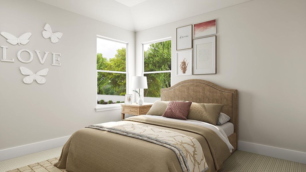Representative furnished interior of a home built from the Bluebonnet by Tri Pointe Homes in Terrace Collection at Harvest, Argyle (Image 17).