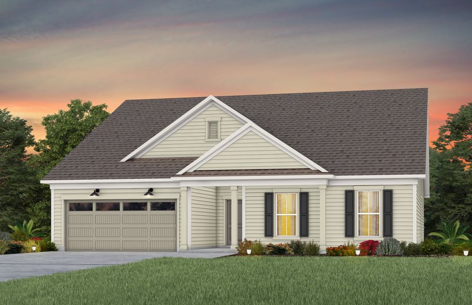 Front exterior of a new home in Forest Creek, Waxhaw, NC, highlighting curb appeal (Image 14).
