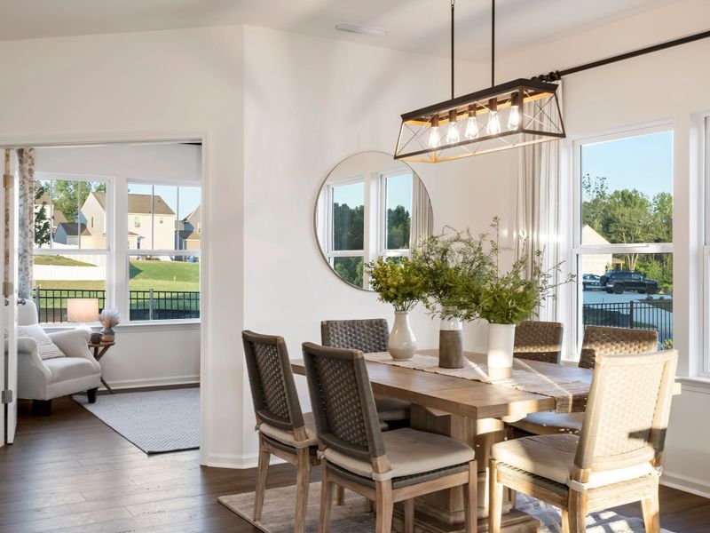 Representative furnished interior of a home built from the Jasper II by True Homes in Colvin Park, Rock Hill (Image 8).
