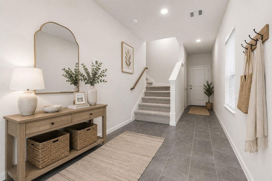 Upon entry, virtually staged Upon entry, virtually staged