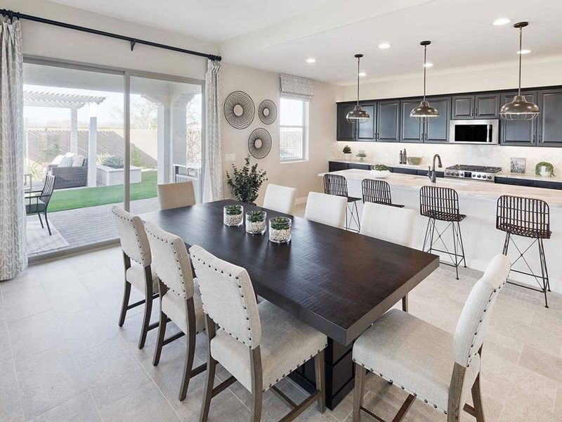 Representative furnished interior of a home built from the 40R5 by Taylor Morrison in Los Cielos at Rancho Mercado, Surprise (Image 5). Representative furnished interior of a home built from the 40R5 by Taylor Morrison in Los Cielos at Rancho Mercado, Surprise (Image 5).