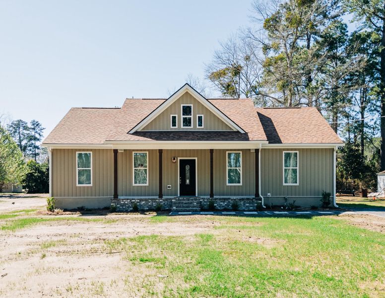 Front exterior of a new home in , Holly Hill, SC, highlighting curb appeal (Image 2). Front exterior of a new home in , Holly Hill, SC, highlighting curb appeal (Image 2).