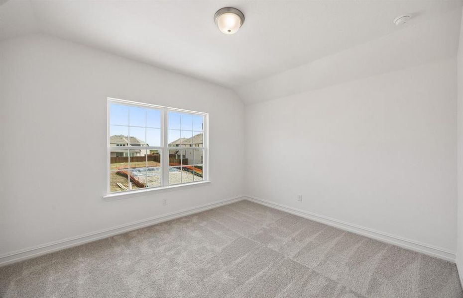 Secondary bedroom with large window