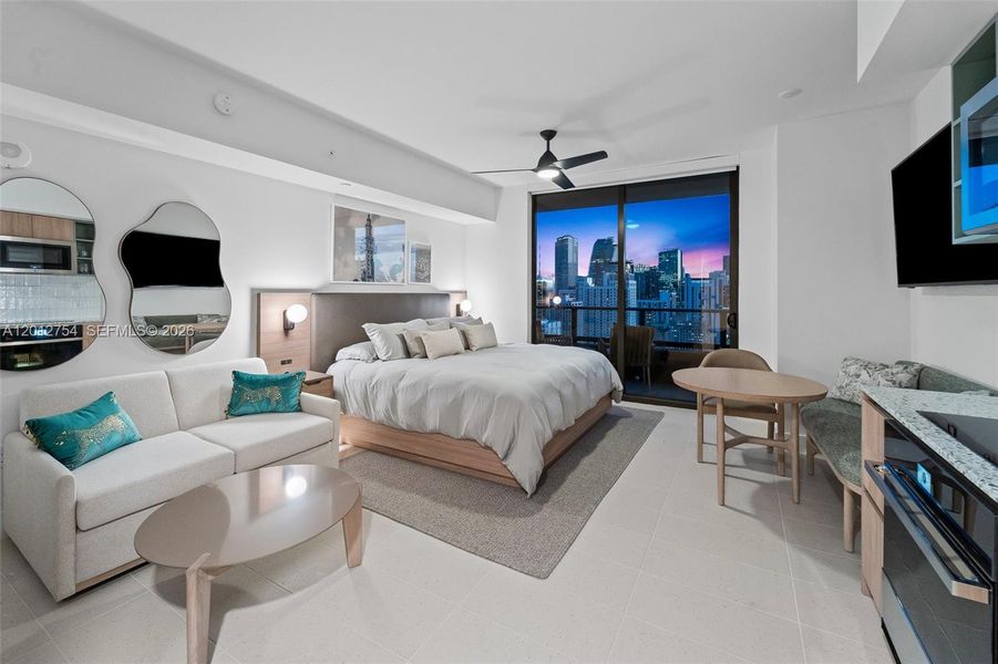 Furnished interior view inside a new home in , Miami (Image 9).