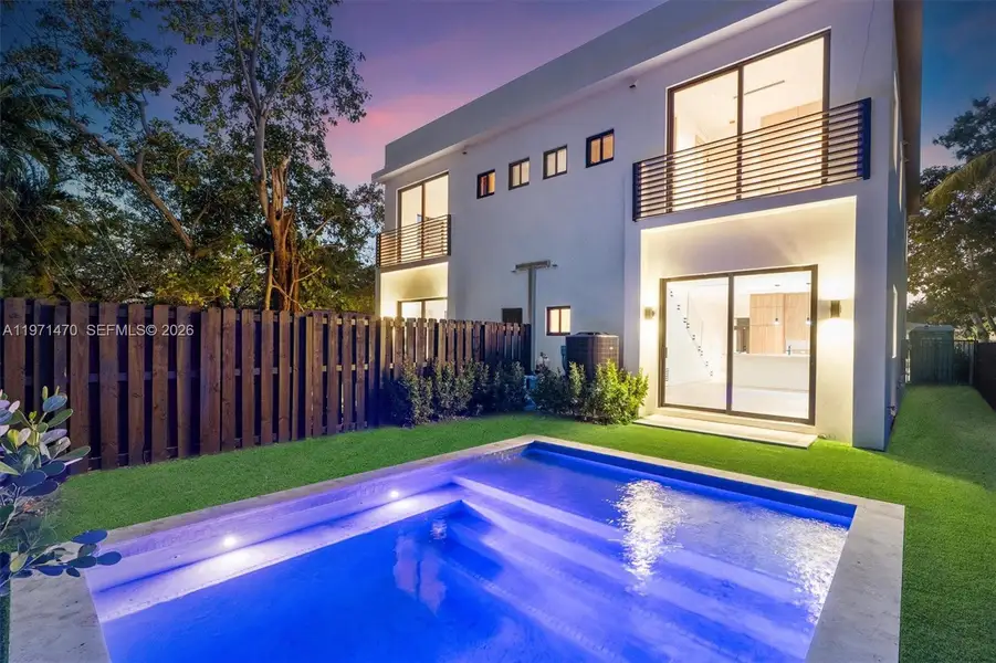Exterior details and patio area of a home in , Miami (Image 3). Exterior details and patio area of a home in , Miami (Image 3).