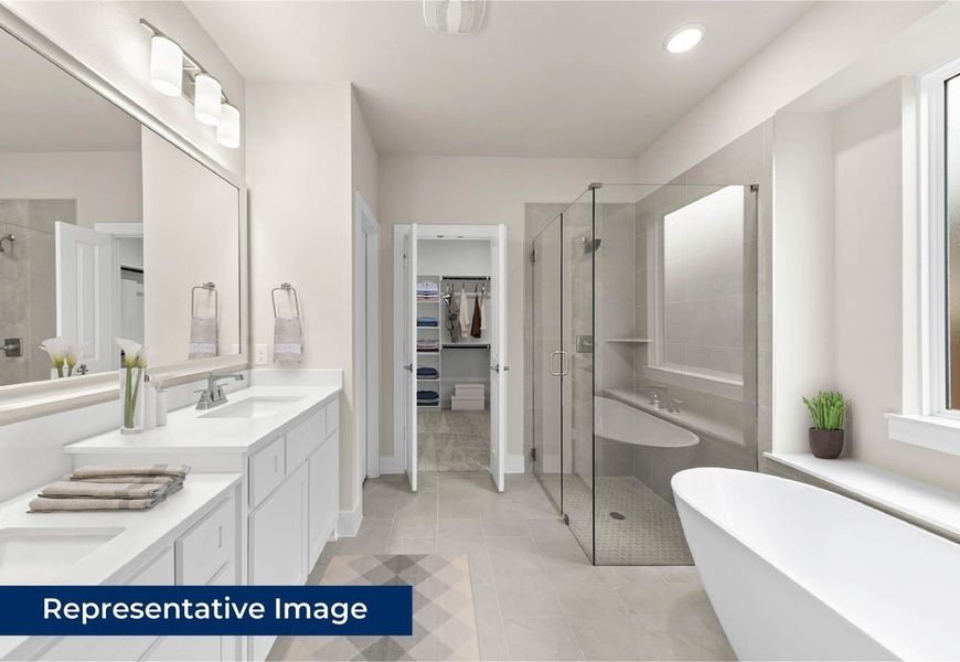 Representative furnished interior of a home built from the Edgecliff F by First Texas Homes in Solterra, Mesquite (Image 9).