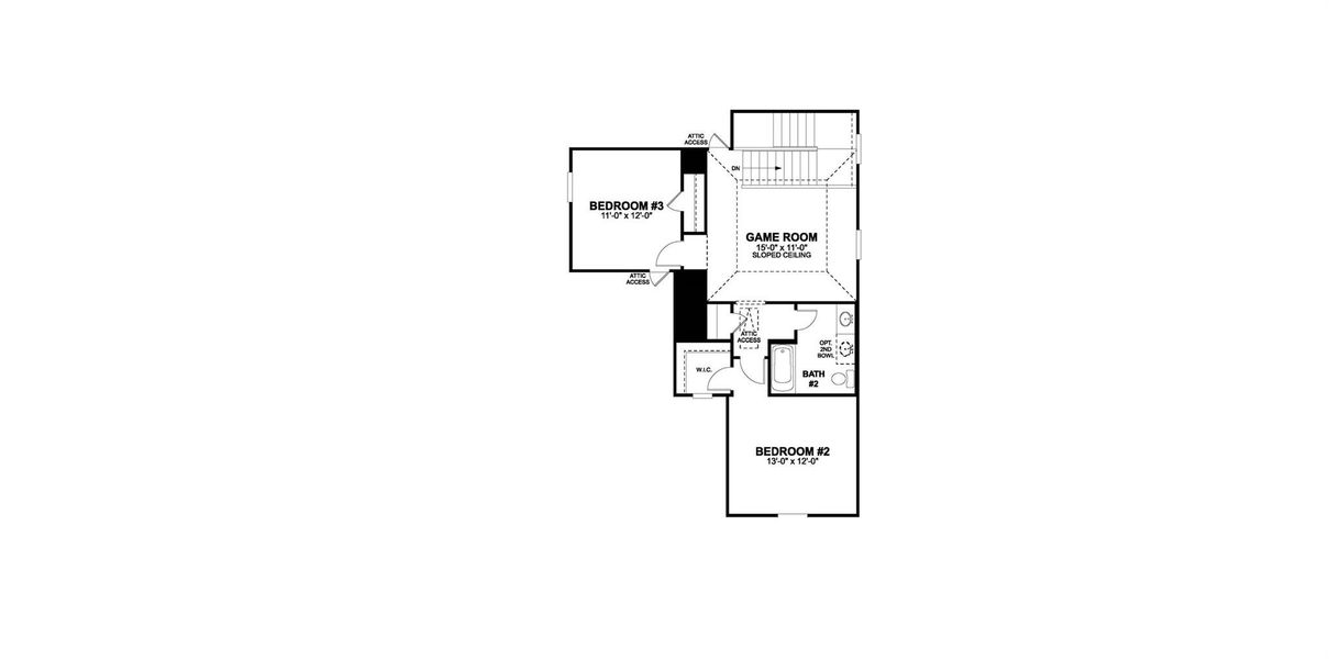 2D floor plan layout of this home in Carillon, Manor, TX (Image 5).