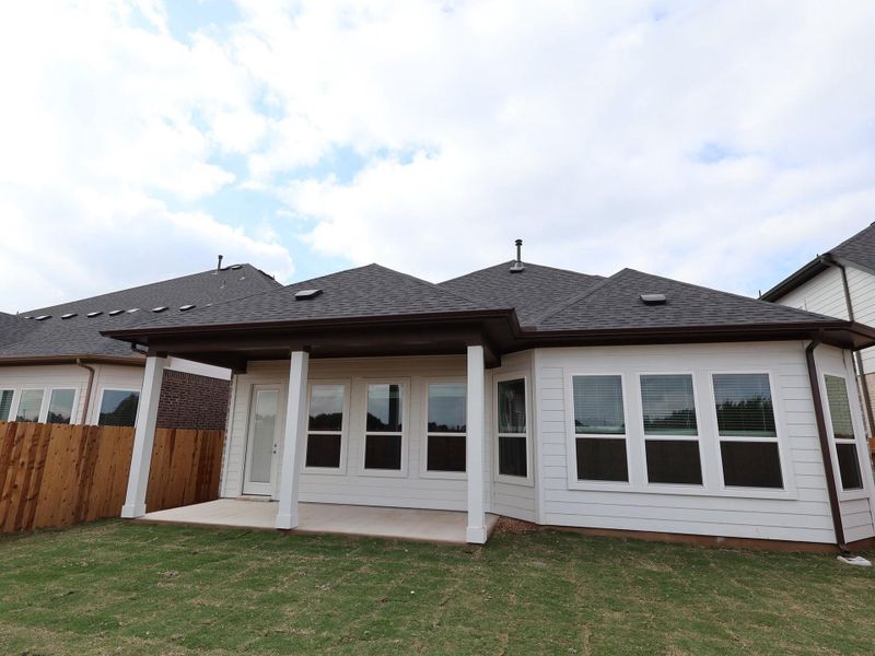 Exterior details and patio area of a home in Barksdale, Leander (Image 18).
