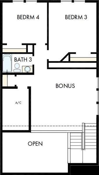 2D floor plan layout of this home in Retreat at Oak Park, Houston, TX (Image 7).