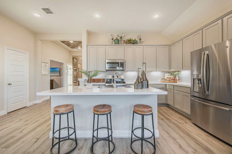 Representative furnished interior of a home built from the Morgan by Chesmar Homes in Buffalo Crossing, Cibolo (Image 6). Representative furnished interior of a home built from the Morgan by Chesmar Homes in Buffalo Crossing, Cibolo (Image 6).