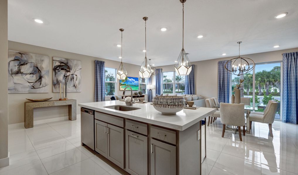 Kitchen with island