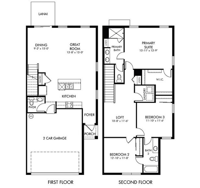 2D floor plan layout of this home in Tidewater, Fort Pierce, FL (Image 4).