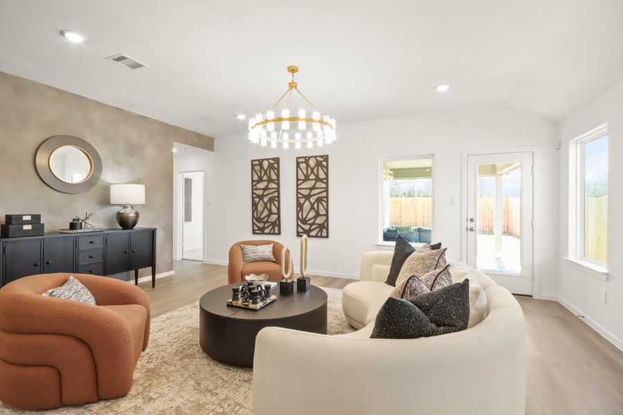Furnished interior view inside a new home in Granger Pines, Conroe (Image 16). Furnished interior view inside a new home in Granger Pines, Conroe (Image 16).