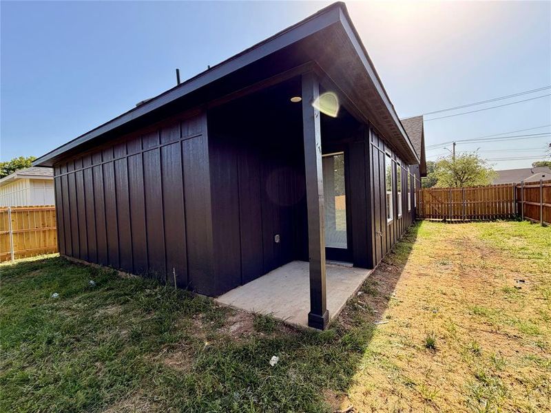 Exterior details and patio area of a home in , Fort Worth (Image 18). Exterior details and patio area of a home in , Fort Worth (Image 18).