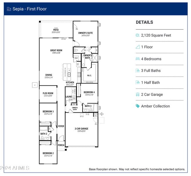 Sepia Floorplan