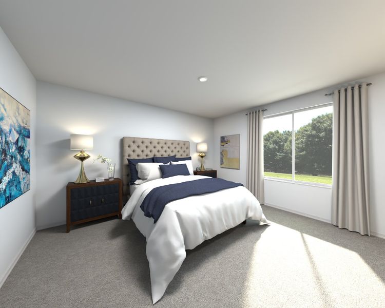 The Chesapeake Floorplan Primary Bedroom Rendering.